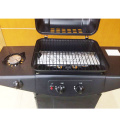 2 Pembakar Gas BBQ Grill dengan Pembakar Samping